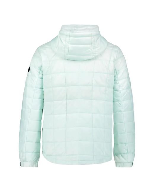 Betty Barclay Blue Quilted Hooded Jacket