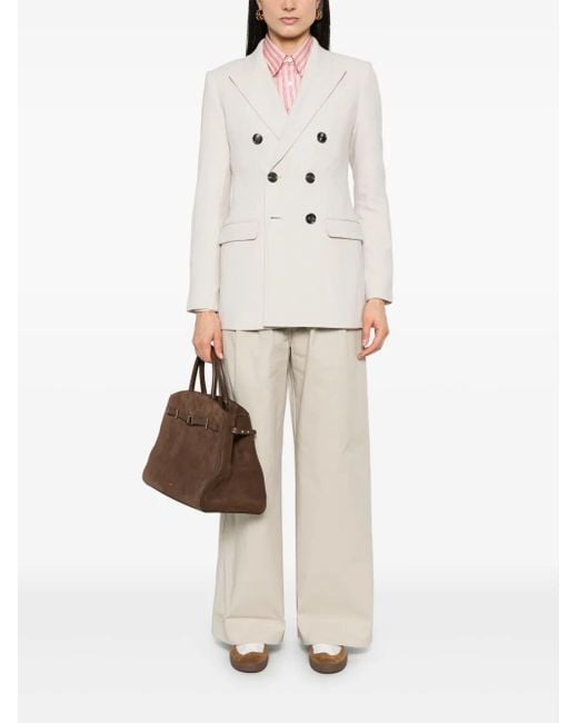 AMI Natural Tailored Double-Breasted Blazer