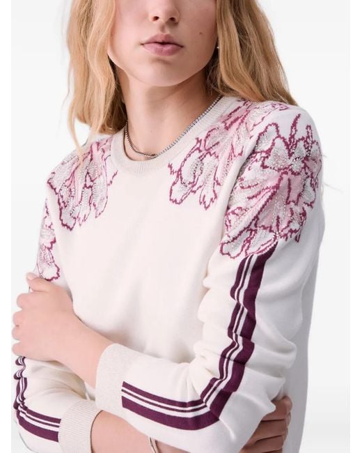 Liu Jo White Jacquard Sweater