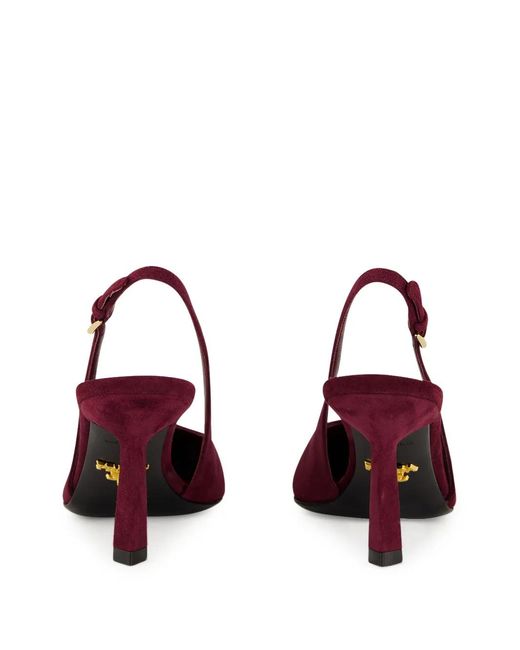 Prada Purple Pointed-Toe Slingback Pumps