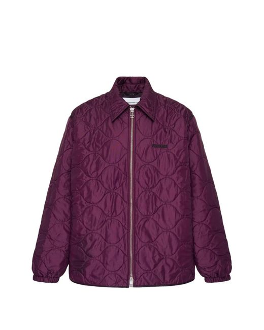 OAMC Purple Quilted Zip-Fastening Overshirt for men