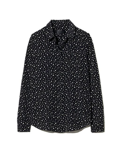 Nili Lotan Black Gaia Star-Print Shirt