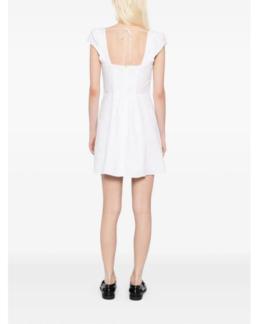 Reformation White Loula Linen Dress