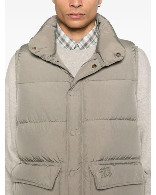 Chaleco acolchado Maison Kitsuné de hombre de color Gray