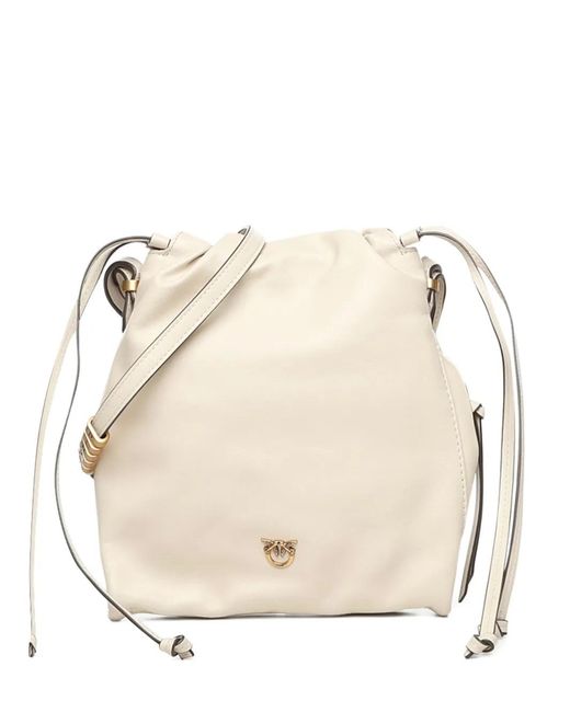 Pinko Natural Schultertasche Mit Kordelzug