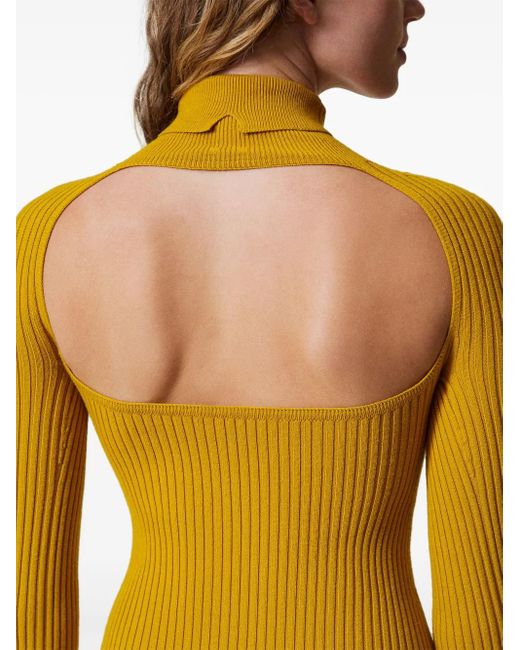 Twinset カットアウト マキシドレス Yellow