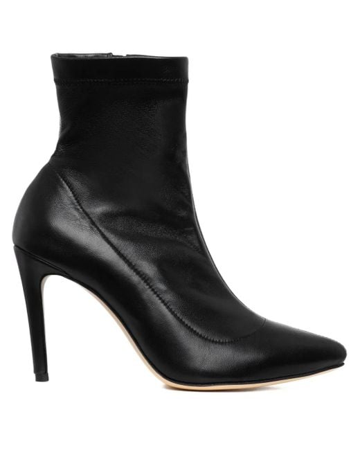 Ginissima Black Mia Pointed-Toe Ankle Boots