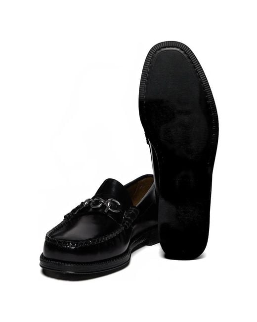 G.H.BASS Black X Pop Easy Weejuns Lincoln Loafers for men
