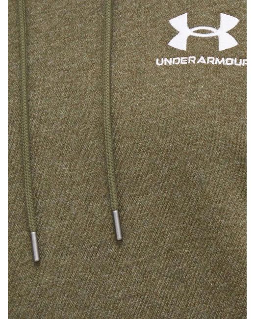 Under Armour Green Ua Icon Logo-Print Drawstring Hoodie for men