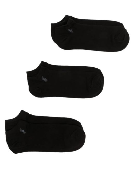 Polo Ralph Lauren Black Low-Cut Socks (Set Of Three) for men
