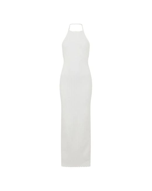 Jacquemus White The Tablier Knit Dress