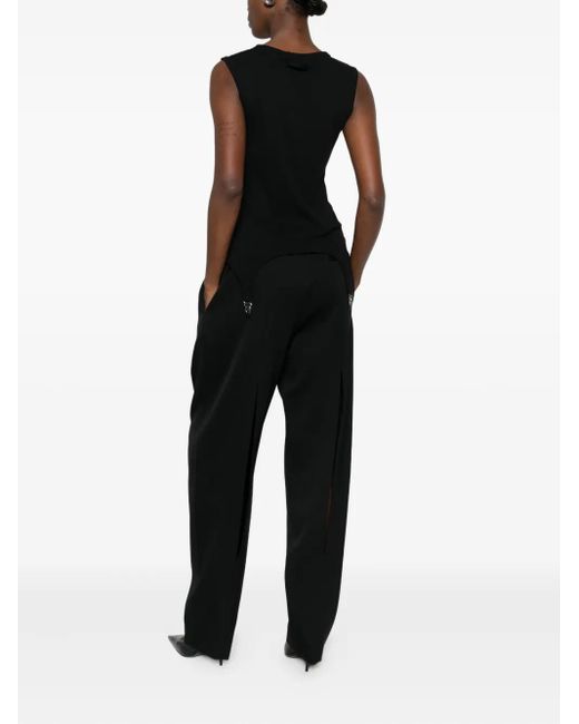 Givenchy Black Slashed Double Pleat Pants