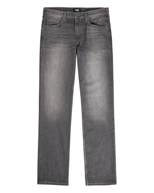 PAIGE Gray Normandie Straight-Leg Jeans for men