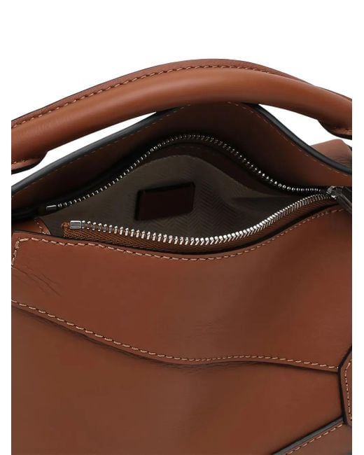 Loewe Brown Small Puzzle Tote Bag