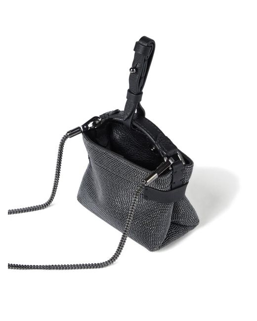 Brunello Cucinelli Black Micro Essence Top-Handle Bag