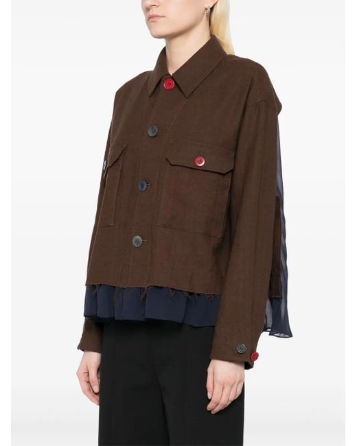 Undercover Brown Panel Detailing Jacket