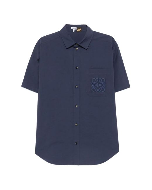 Loewe Blue Cotton Blend Shirt for men