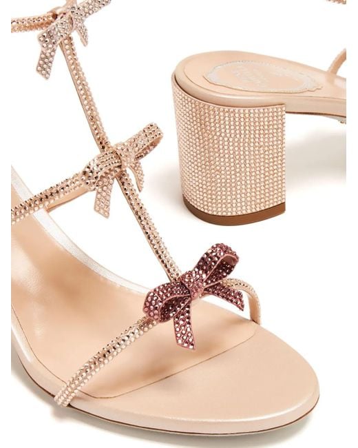Rene Caovilla Natural Caterina Crystal-Embellished Sandals
