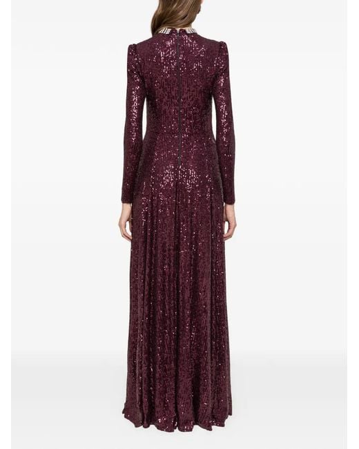 Vestido largo con lentejuelas Nissa de color Purple