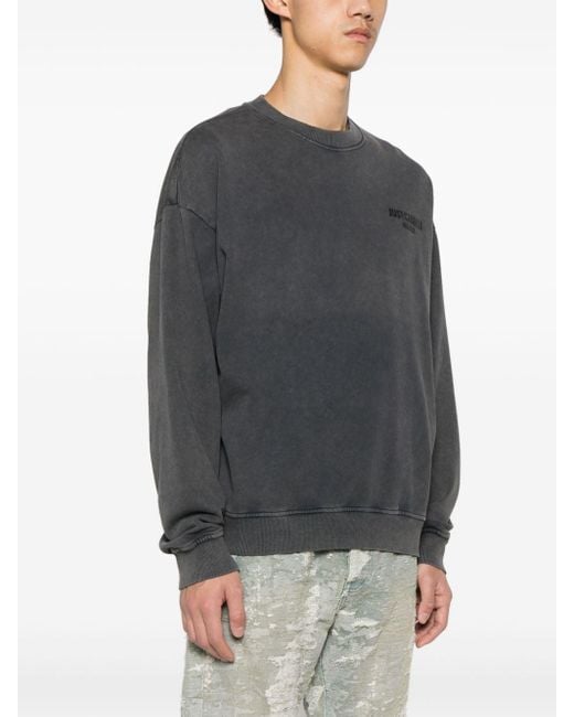 Just Cavalli Gray Heart-print Cotton Sweatshirt for men