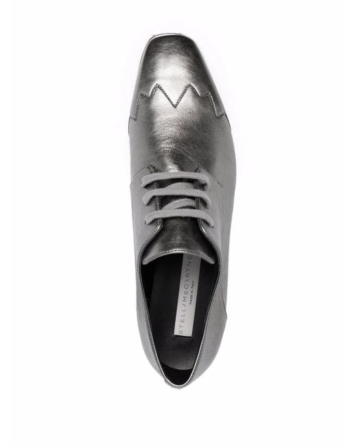 Stella McCartney Gray Elyse Glitter Platform Shoes