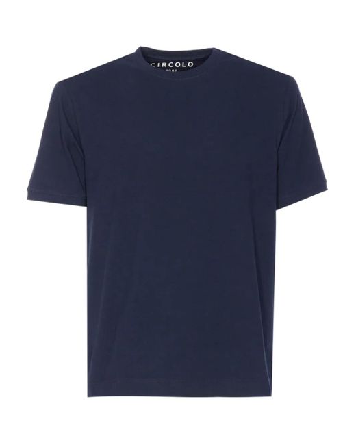 Circolo 1901 Blue Crew-Neck Short-Sleeve T-Shirt for men