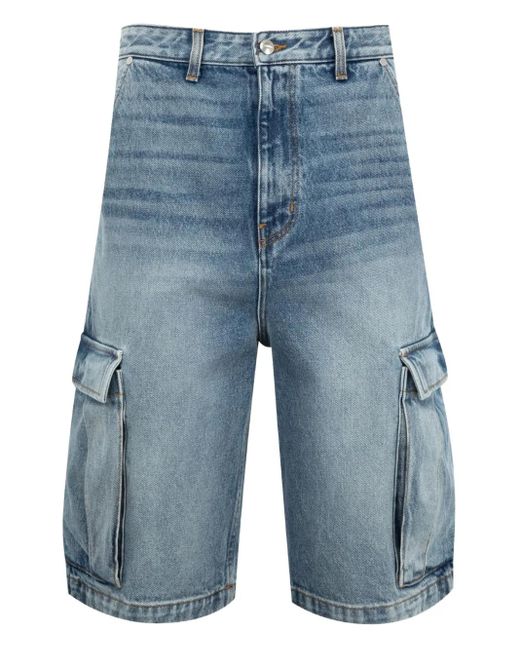 メンズ Rhude デニム カーゴショーツ Blue