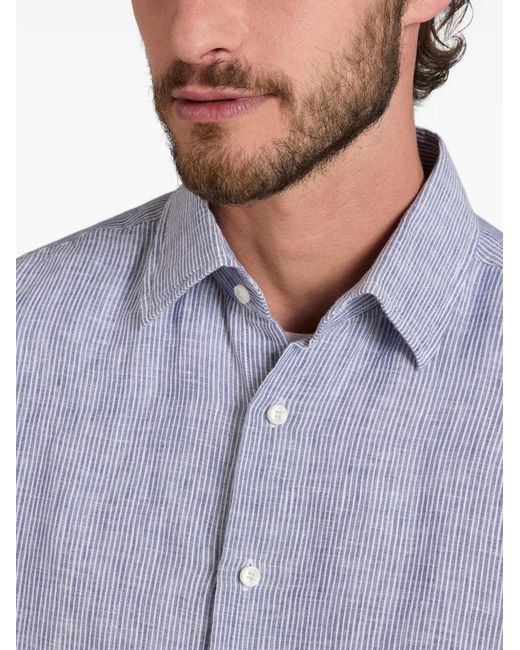 Slowear Blue Linen Shirt for men