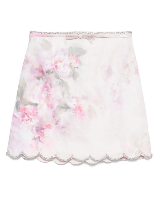 Zimmermann Crush Minialmirt in het Pink