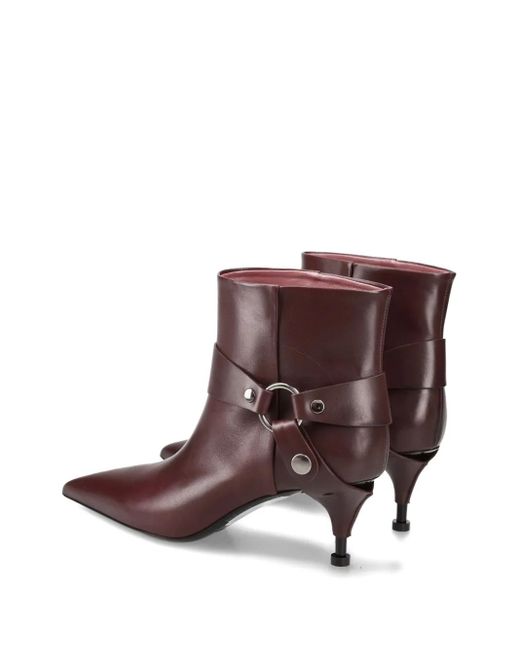 Premiata Brown Leather Ankle Boots