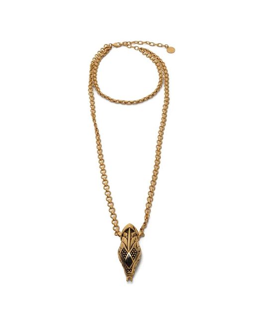 Roberto Cavalli White Double-Wrap Necklace