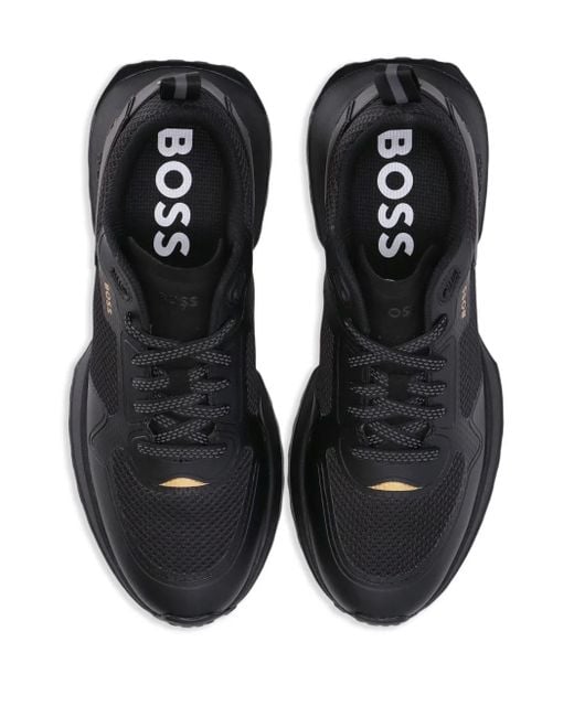メンズ Boss メッシュディテール スニーカー Black