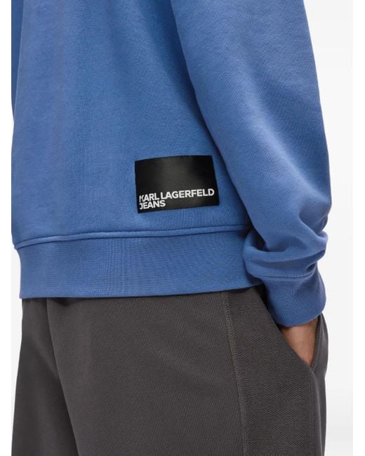 Karl Lagerfeld Blue Logo Sweatshirt for men