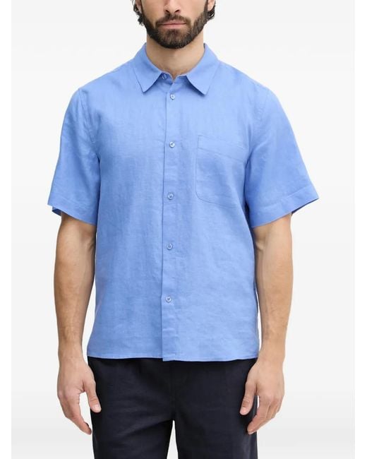 Mos Mosh Blue Short-Sleeved Shirt for men