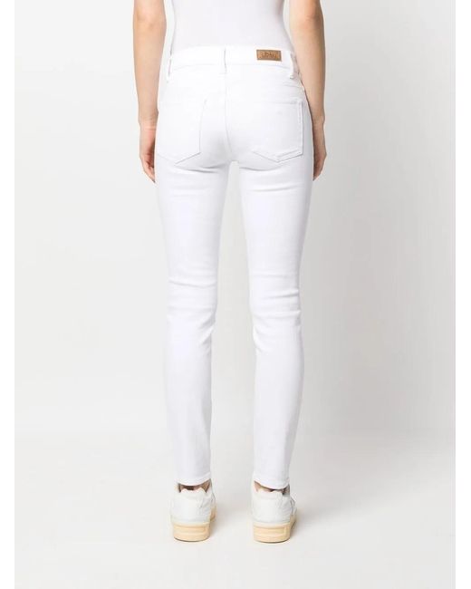 Polo Ralph Lauren White Mid-Rise Skinny Jeans
