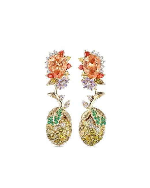 Anabela Chan White 18Kt Lemon Gelbgoldohrringe Mit Schmucksteinen