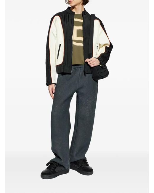 DIESEL Gray Elasticated Logo Trousers for men