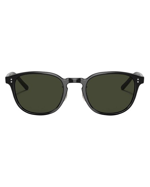Oliver Peoples Green Fairmont Round-frame Sunglasses