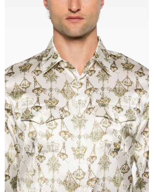 Camisa Chandelier Seda Givenchy de hombre de color Natural