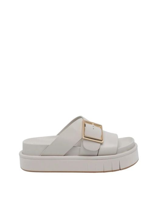 Palomitas By Paloma Barcelo' White Buckle Detail Sandals