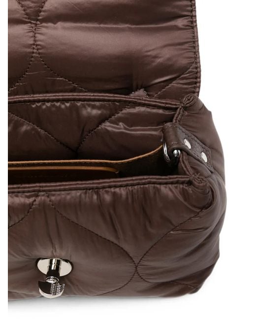 Zanellato Brown Quilted Postina Clutch Bag