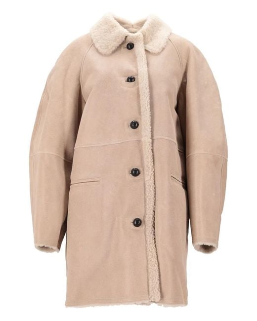 Isabel Marant Natural Berthie Buttoned Coat