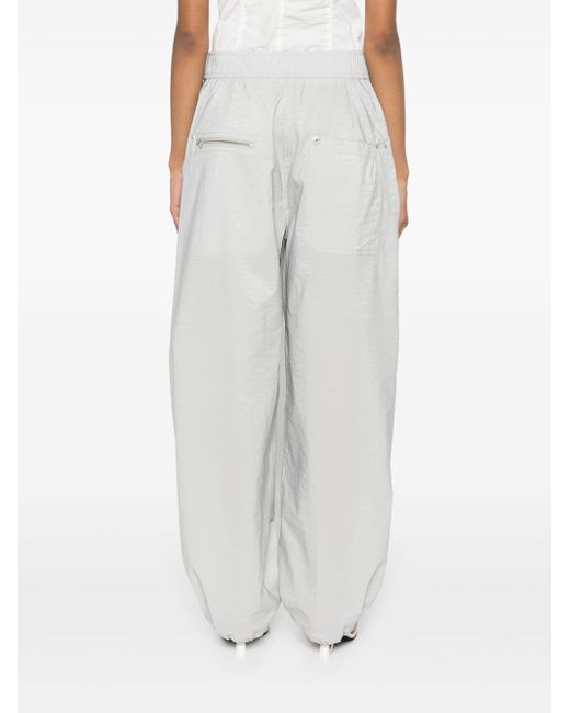 Low Classic White Creased Wide Trousers