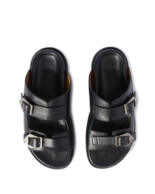 Off-White c/o Virgil Abloh Black Bulk Arrow Leather Sandals