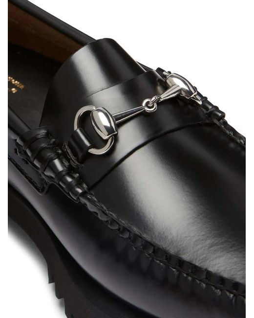 G.H.BASS Black Weejuns 90S Lianna Horsebit Loafers