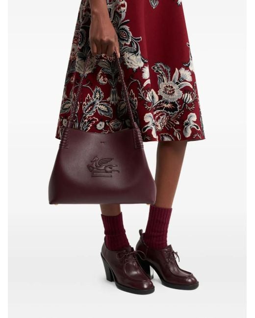 Etro Purple Medium Libra Tote Bag