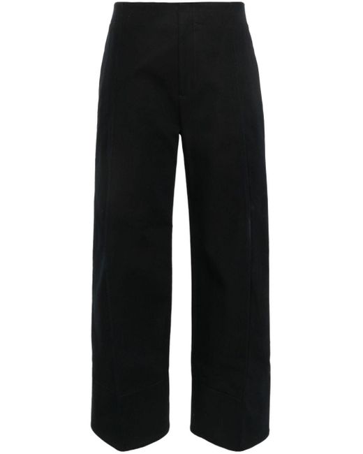 Pantalon en coton à coupe courte Bottega Veneta en coloris Black