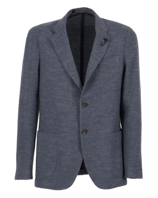 Lardini Blue Knit Blazer for men
