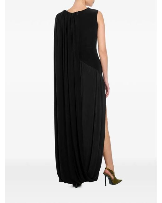 Axel 113 Black Valentina Draped Asymmetric Dress