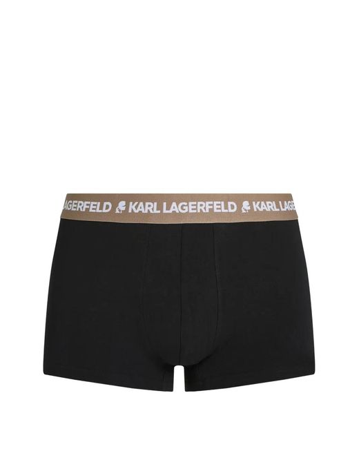 Karl Lagerfeld Black Lot De Trois Boxers À Logo for men
